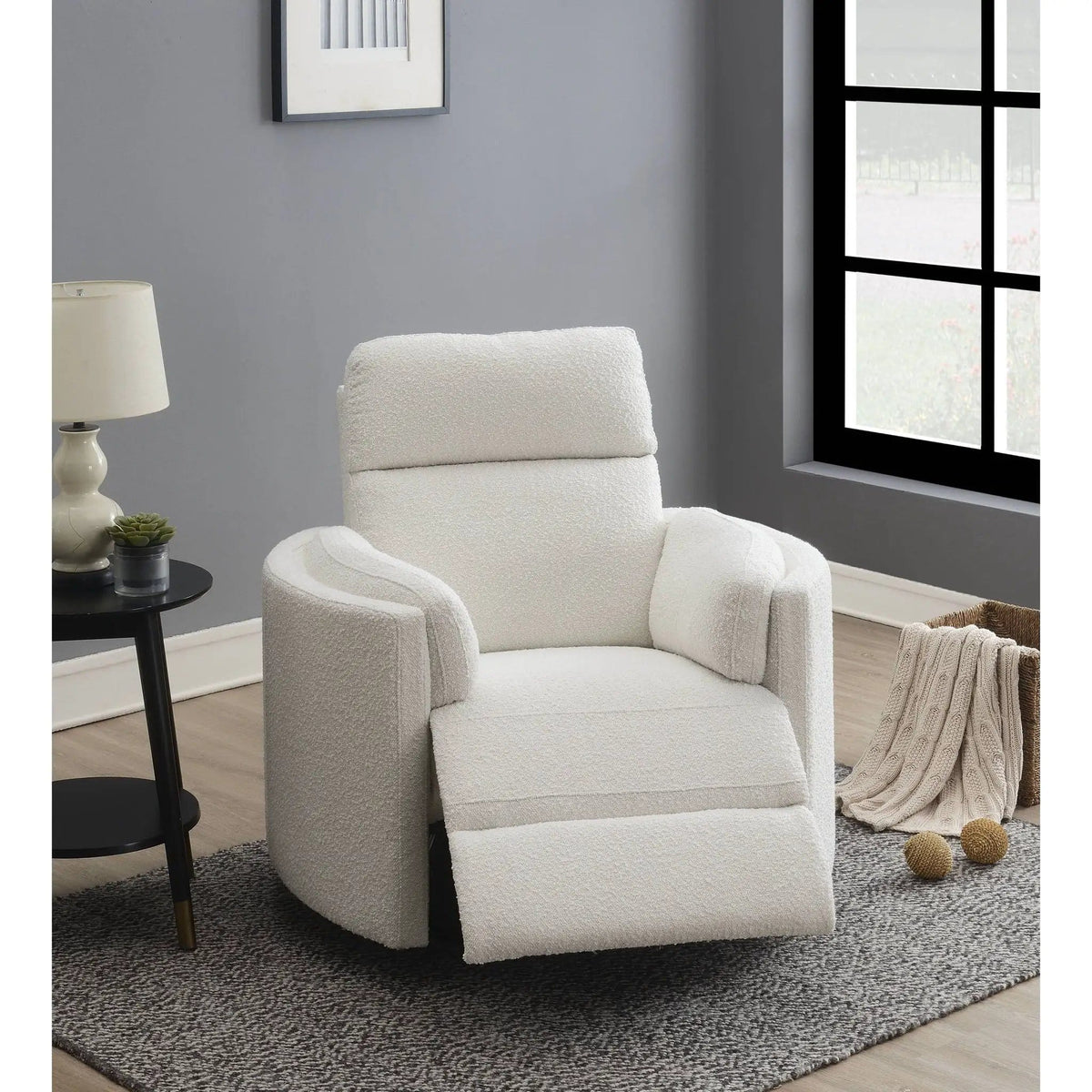Sagen Glider Recliner With Swivel Swivel Glider Chair | 3 Pieces | Wood | Living Room