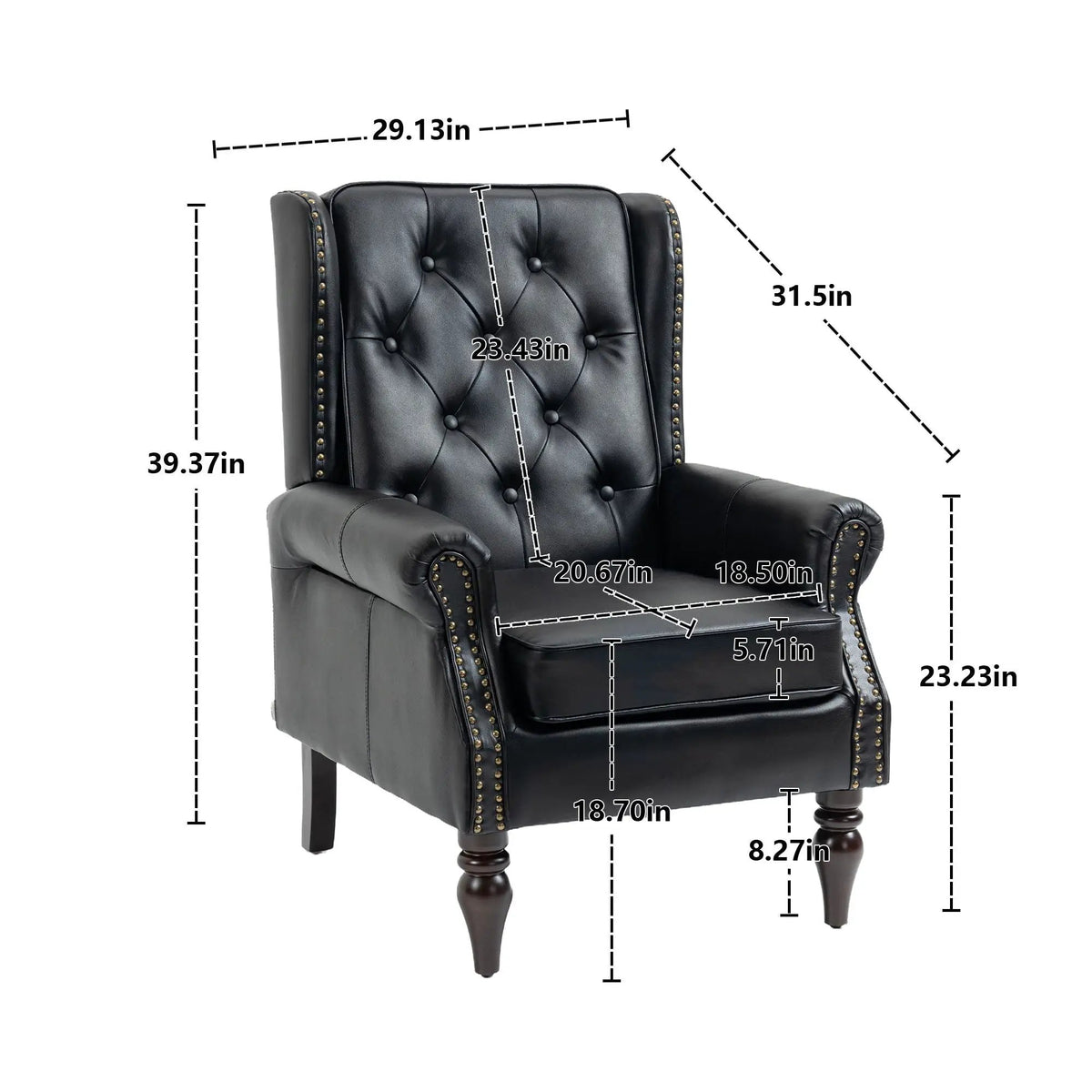 Modern Accent Armchair | Rubber Wood Legs | High Resilience Foam