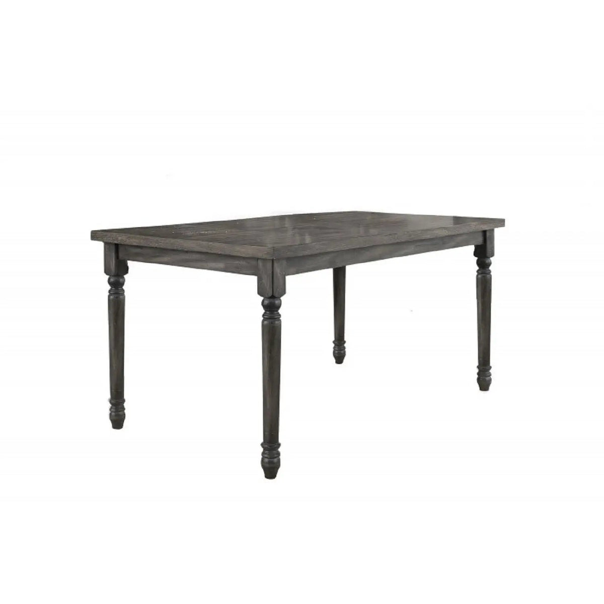 Rectangular Dining Table | Weathered Grey Finish | Four Leg Base | Seats Six