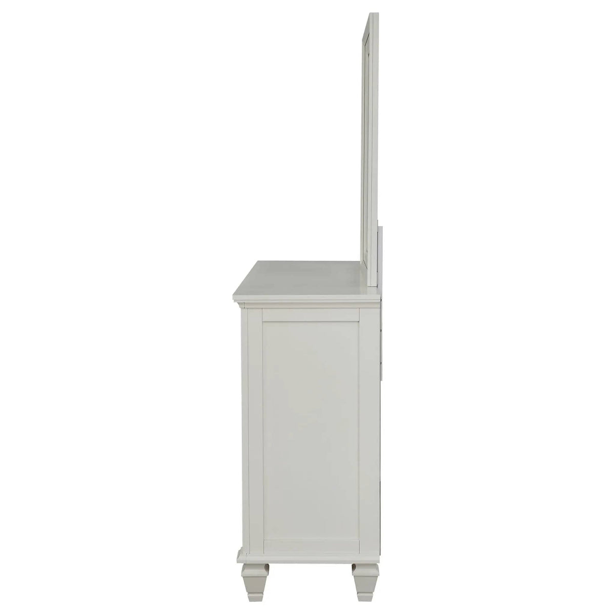 Sandy Beach 11-drawer Dresser with Mirror Cream | 61.25 x 18.5 x 76 in | Engineered Wood & Tempered Glass | White