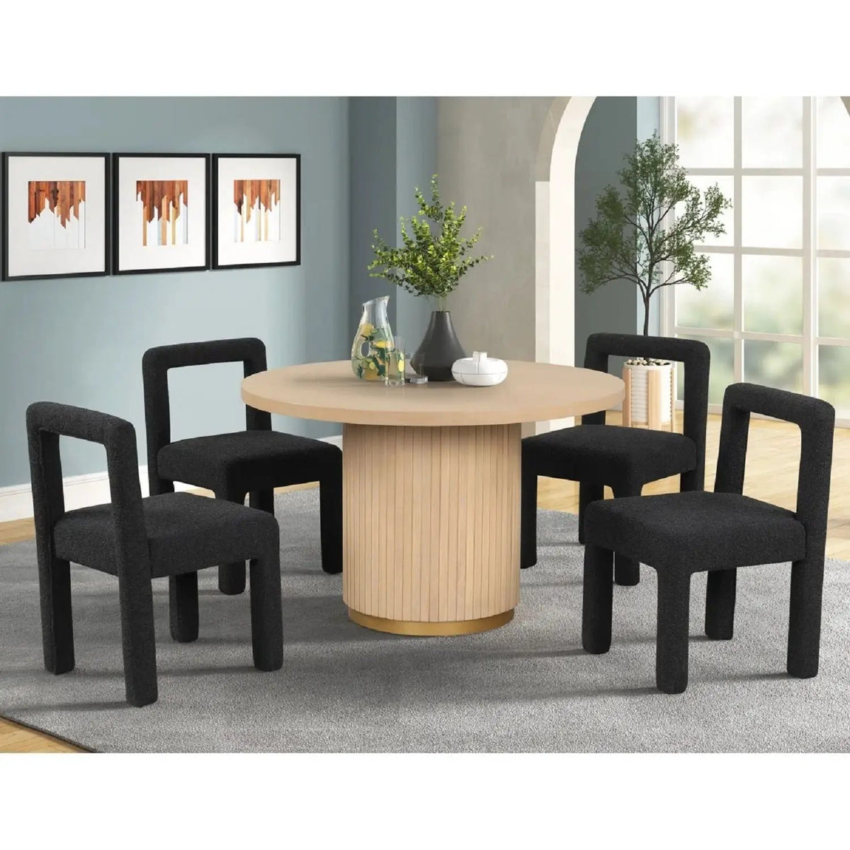 Dining Chairs | Square Open Back | Modern Design | Set of 2