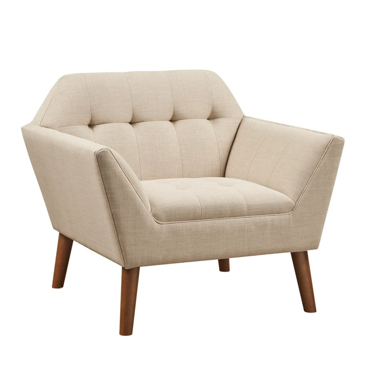 Modern Lounge Chair | Button Tufting | Mid-Century Design | Comfortable Armrests