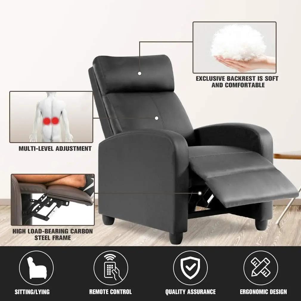 Leather Recliner Sofa With Massage And Heat Therapy from PriceLows™