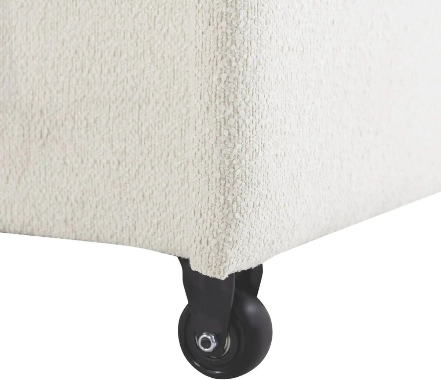 Convertible Sleeper Loveseat 66 Inch Polyester Ivory from PriceLows™