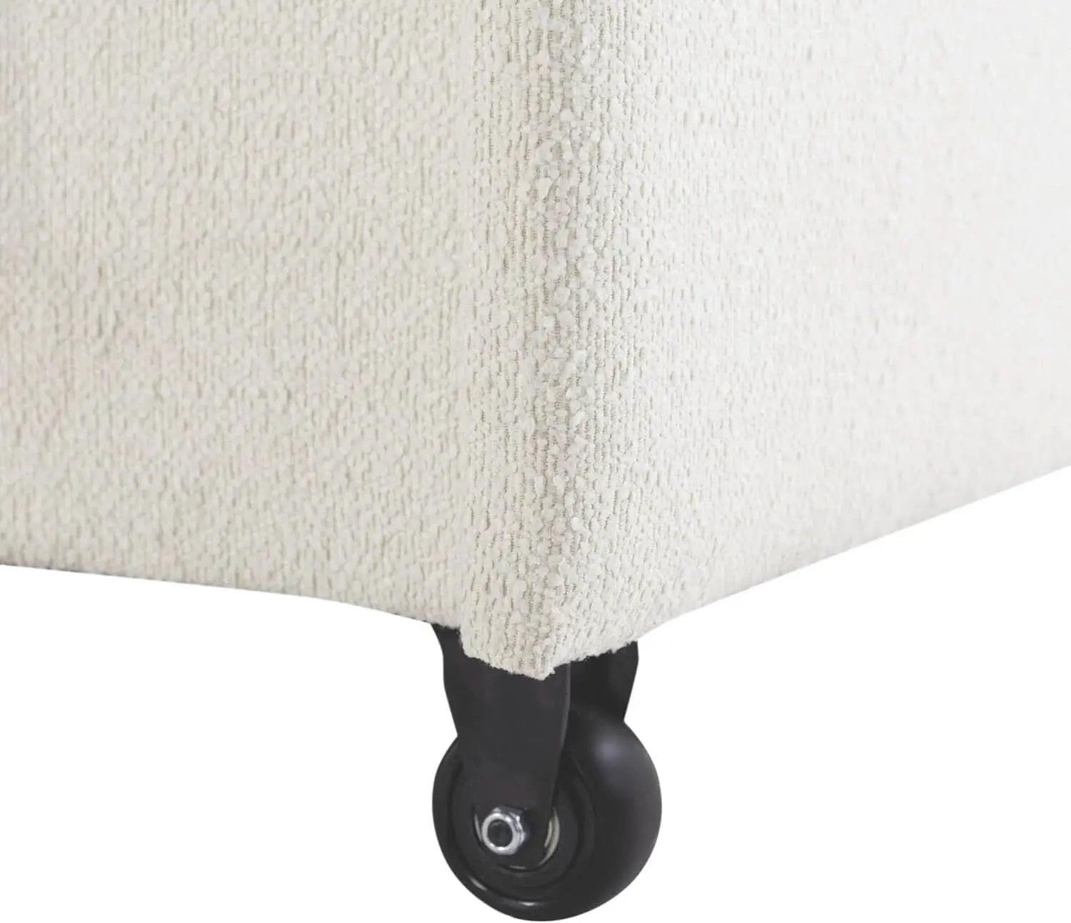 Convertible Sleeper Loveseat 66 Inch Polyester Ivory from PriceLows™