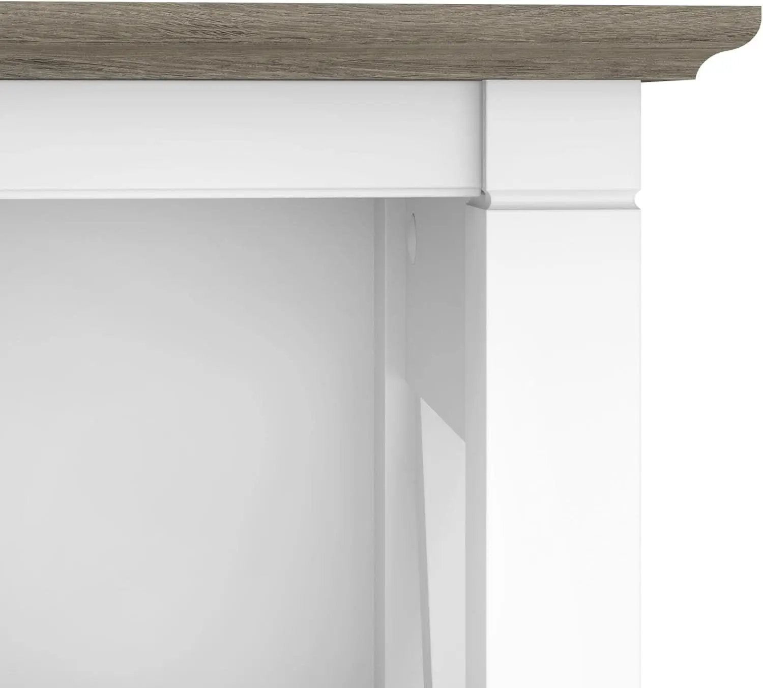 Bush Furniture Key West 66 Inch Bookcase Shiplap Gray White from PriceLows™