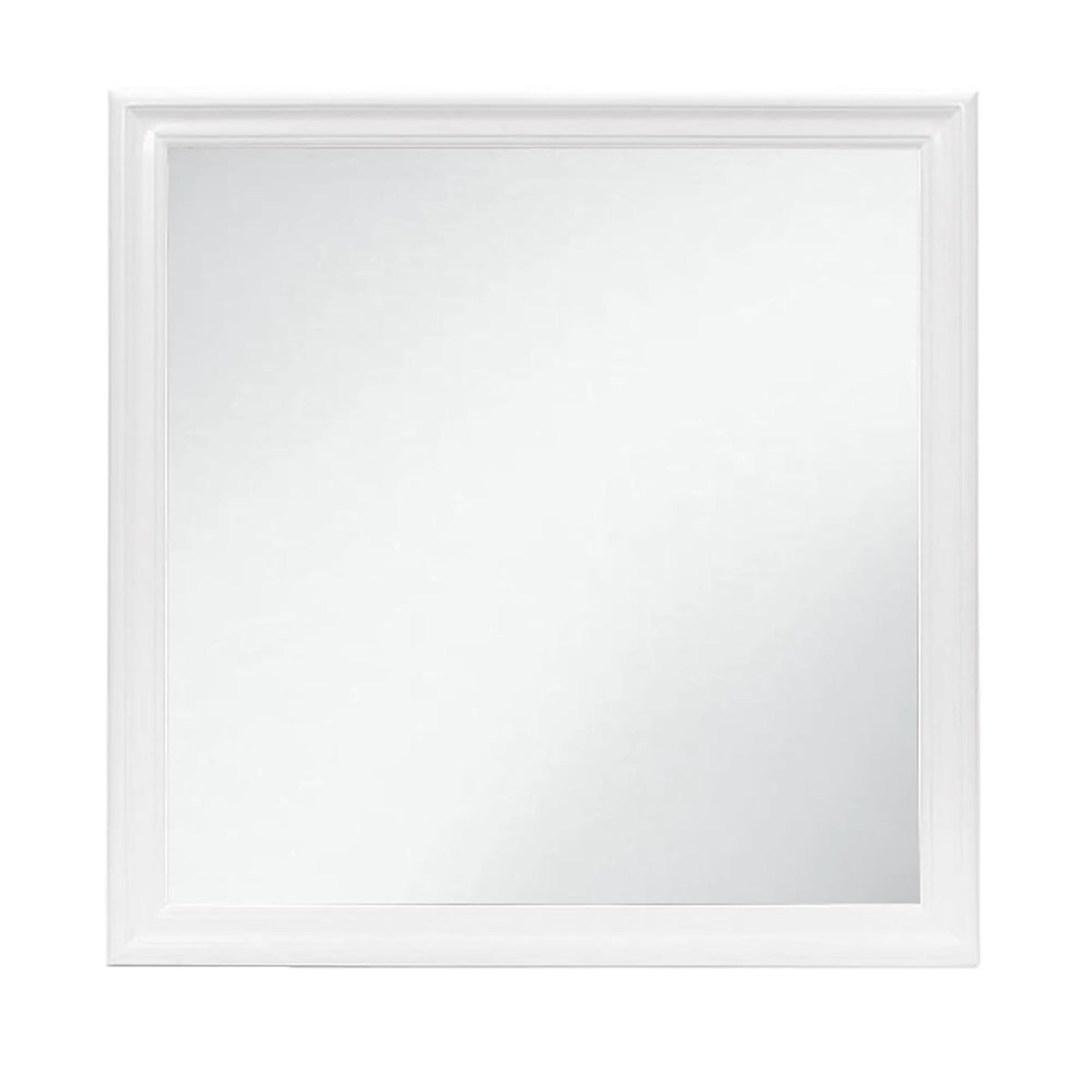 Charlston Mirror | 38 Inch Square | Tempered Glass | Solid Wood Frame