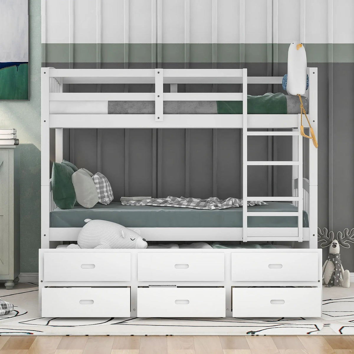 Bunk Bed | Pull Out Trundle | Storage Drawers | Twin Size