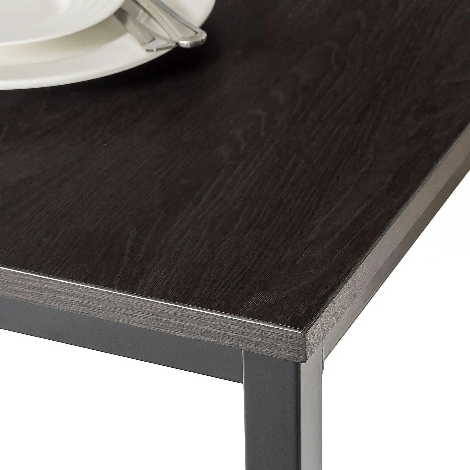 Espresso Textured Metal Frame Dining Table Benches from PriceLows™