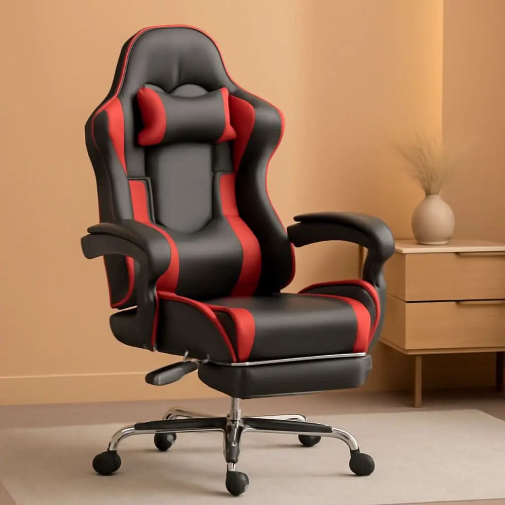 Ergonomic Gaming Desk Chair With Footrest And Headrest from PriceLows™