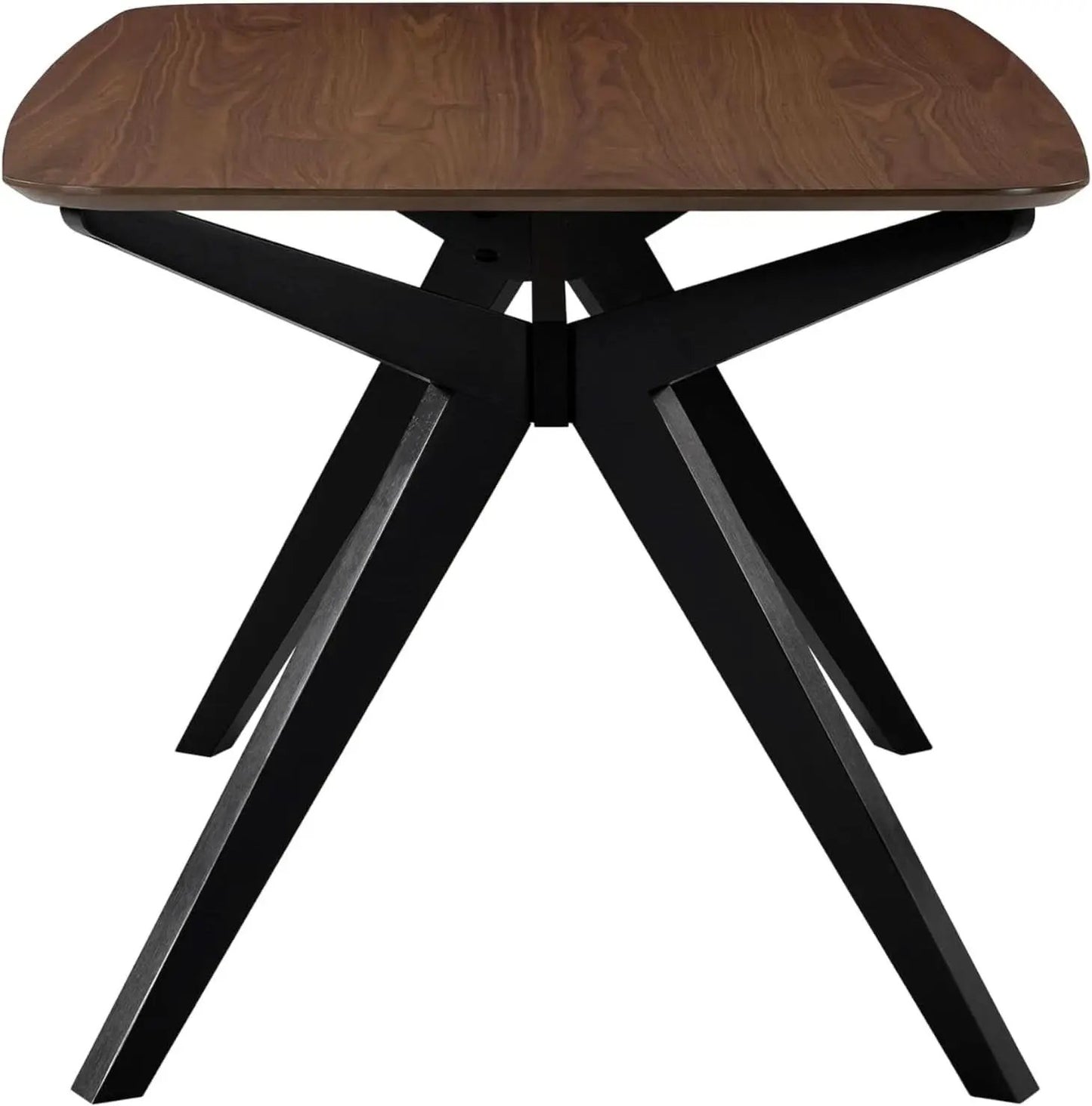 Arley Modern Dining Table For 4 Walnut Brown Solid Wood from PriceLows™