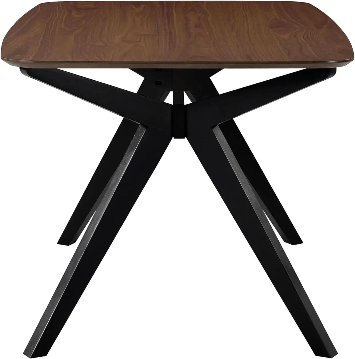 Arley Modern Dining Table For 4 Walnut Brown Solid Wood from PriceLows™