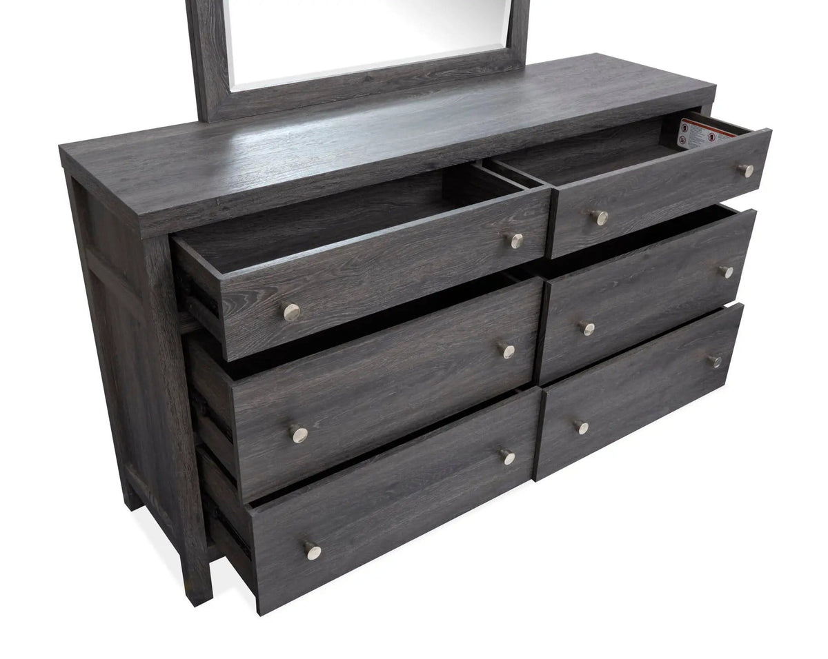 Merrifield Double Drawer Dresser | 4 Pieces | Oak Veneer | Bedroom