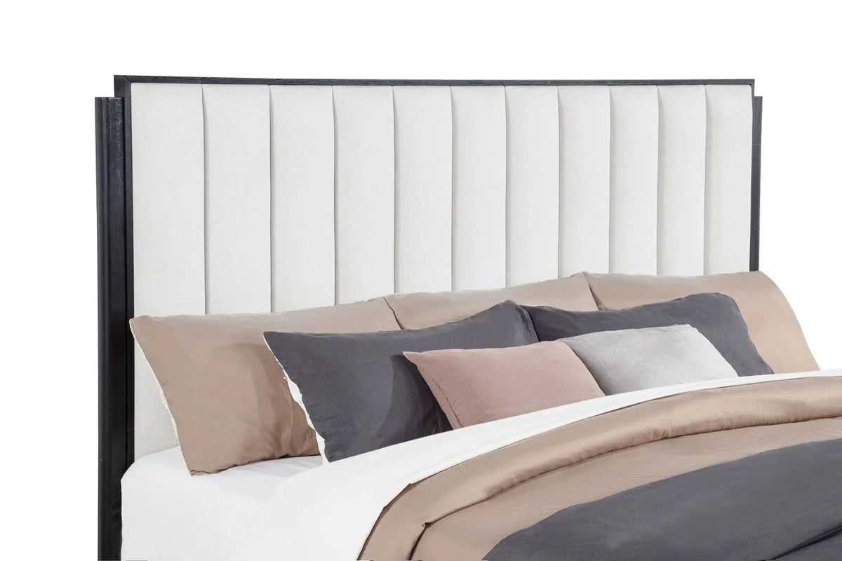 Brookmead 60-inch Upholstered Eastern King Bed | 80 x 85 x 60 in | Wood | Black