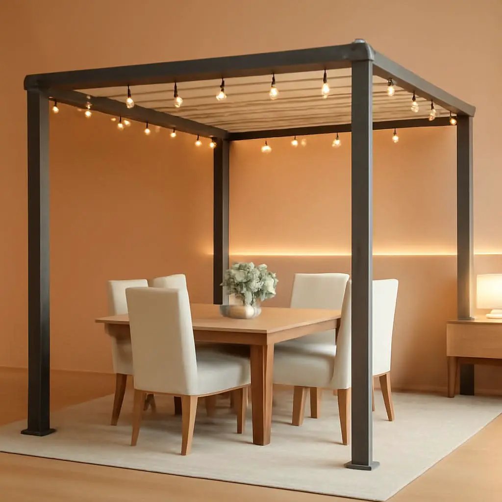 8x8 Waterproof Wall Mounted Lean To Gazebo for Patio from PriceLows™