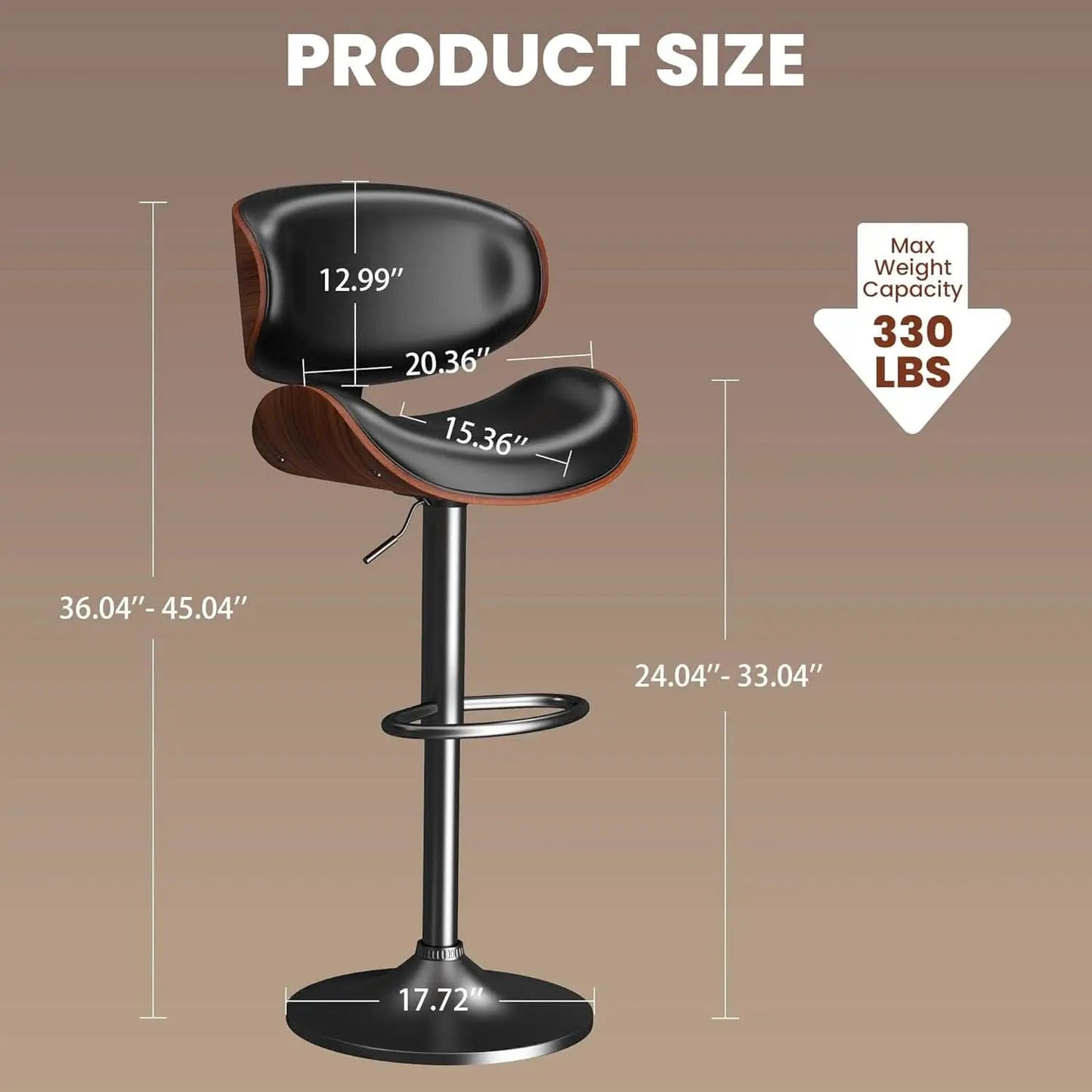 Mid Century Modern Bar Stools Set of Three from PriceLows™