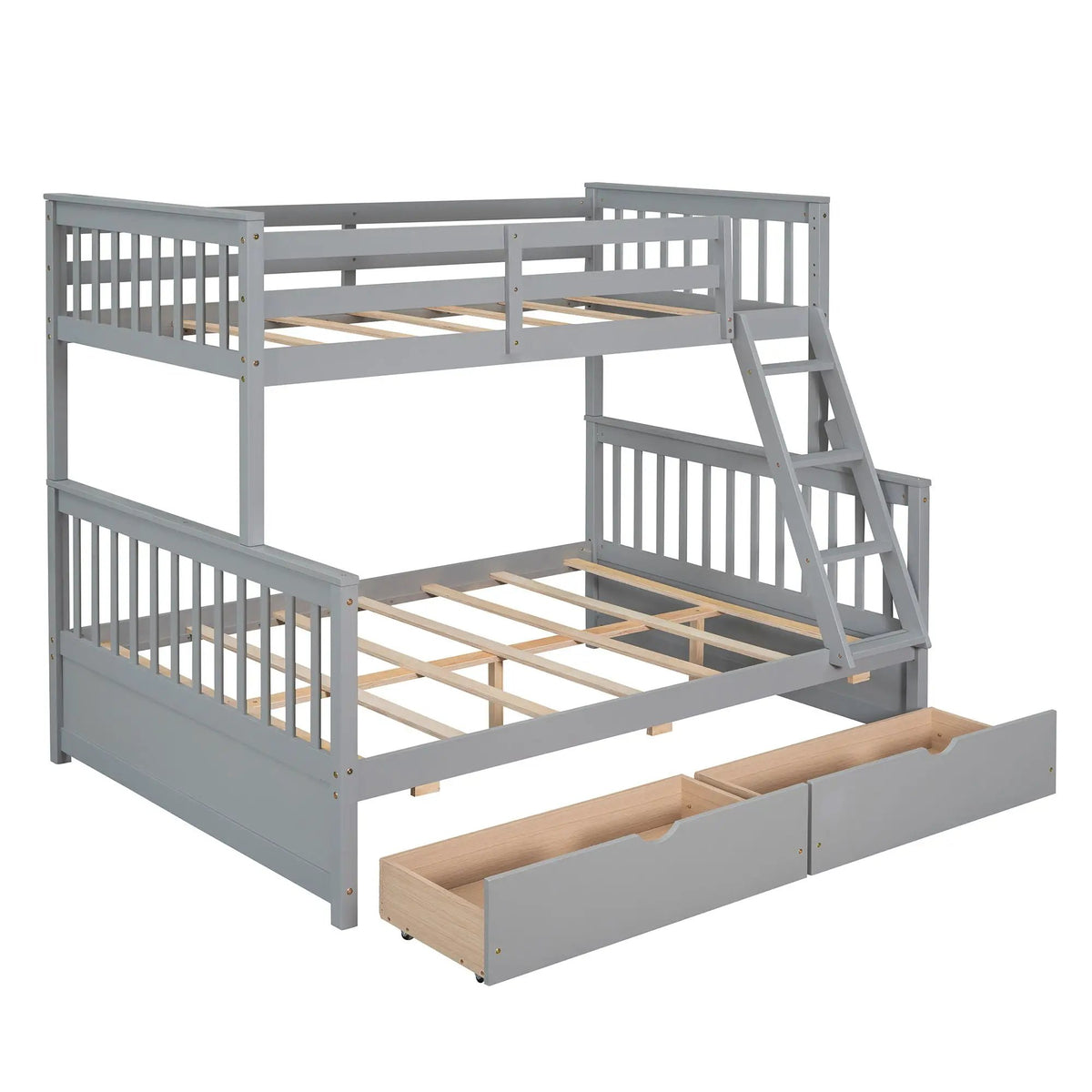 Bunk Bed With Ladders | 2 Storage Drawers | Space-Saving Design | Sleepover Ready