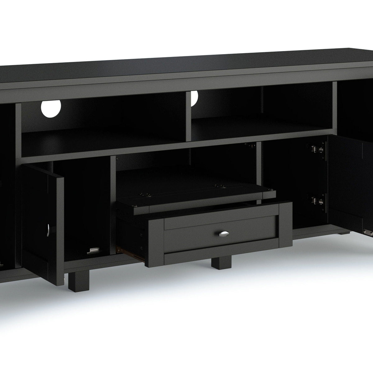 Warm Shaker Handcrafted TV Media Stand | 2 Pieces | Solid Wood | Living Room