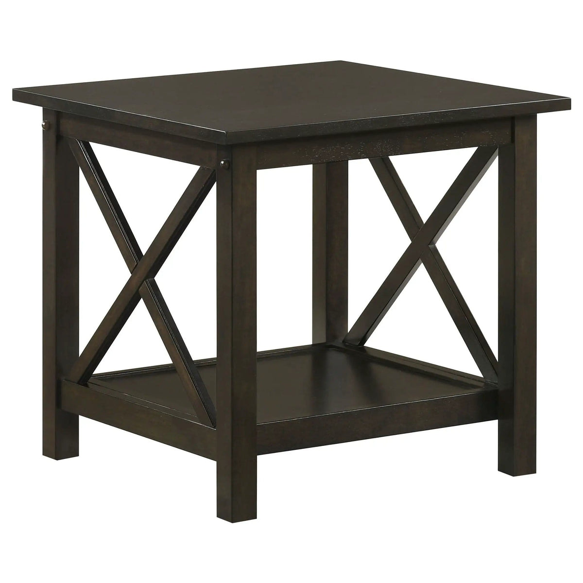 Rachelle 3-piece Rectangular Coffee Table Set Deep Merlot | 3-Piece Set | Rubberwood & Engineered Wood | Dining Room
