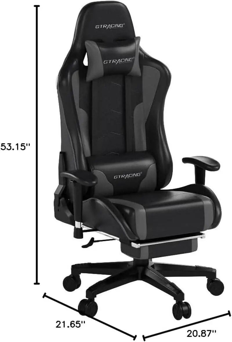 Gray Bluetooth Gaming Chair With Footrest For Home Office from PriceLows™