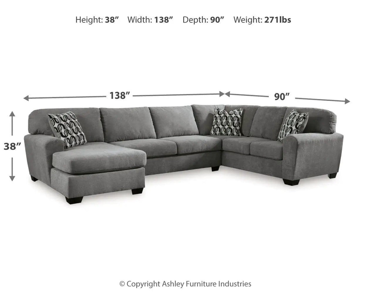 Birkdale Court 3 Piece Sectional | 3-Piece Set | Living Room Furniture | Living Room