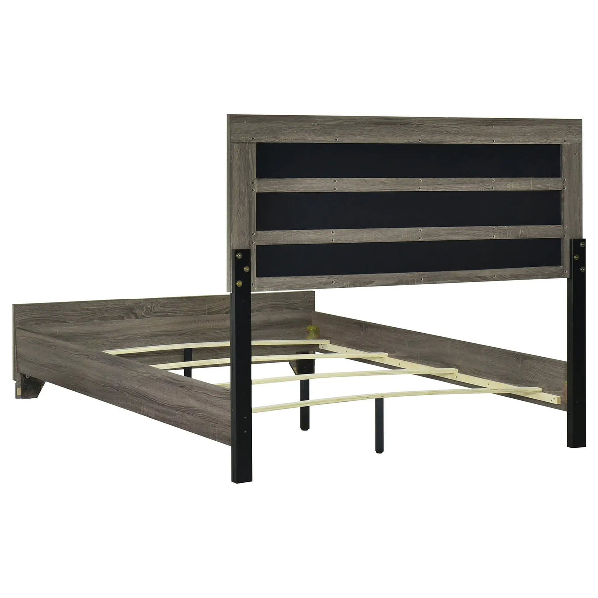 Wright 5-piece Queen Bedroom Set Brown | 5-Piece Set | Engineered Wood & Fabric | Oak
