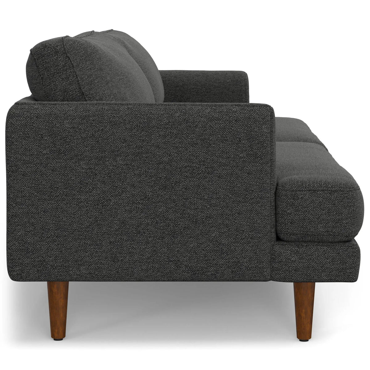 Livingston Upholstered Sofa | Genuine Aniline Leather | 7 Inch Thick Cushions | 76 Inch Length