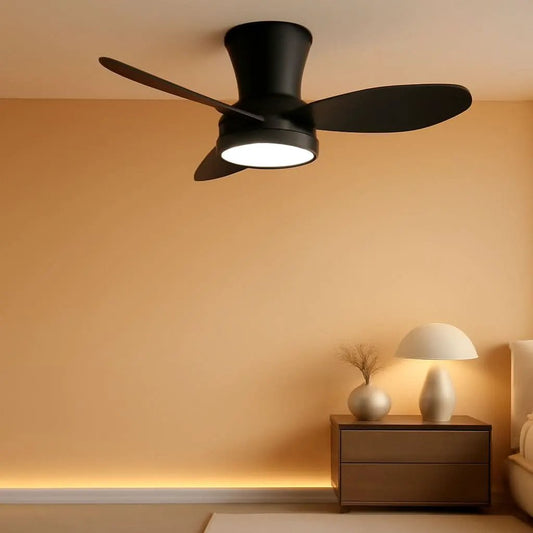 32 Inch Quiet Ceiling Fan With LED Light And Remote from PriceLows™
