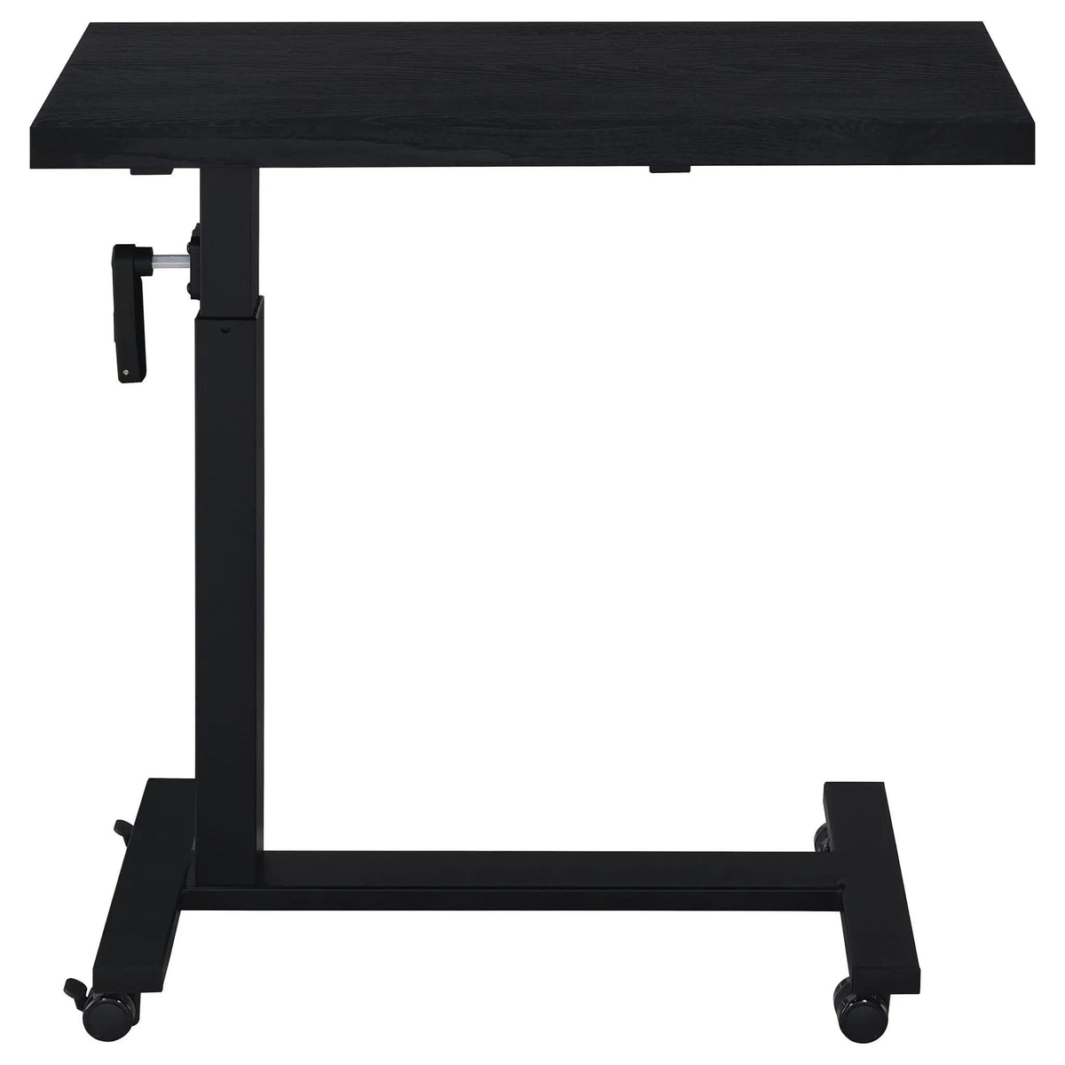 Westpark Height Adjustable Mobile Bedroom C-Table | 28 x 15.5 x 27.75 in | Steel & Wood | Black