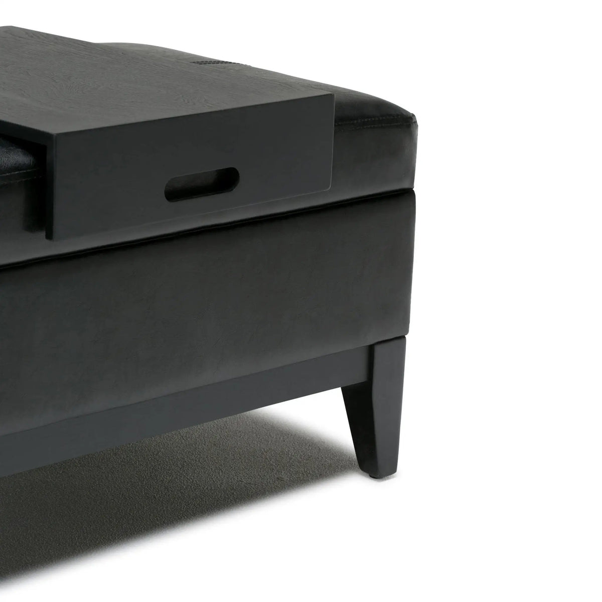 Oregon Contemporary Storage Ottoman Bench | Serving Tray | Lift Open Lid | Child Safety Hinge