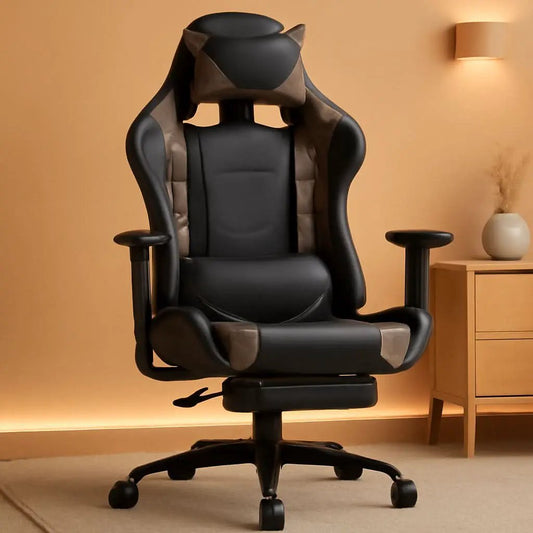 Ergonomic PU Leather Gaming Chair With Lumbar Support from PriceLows™