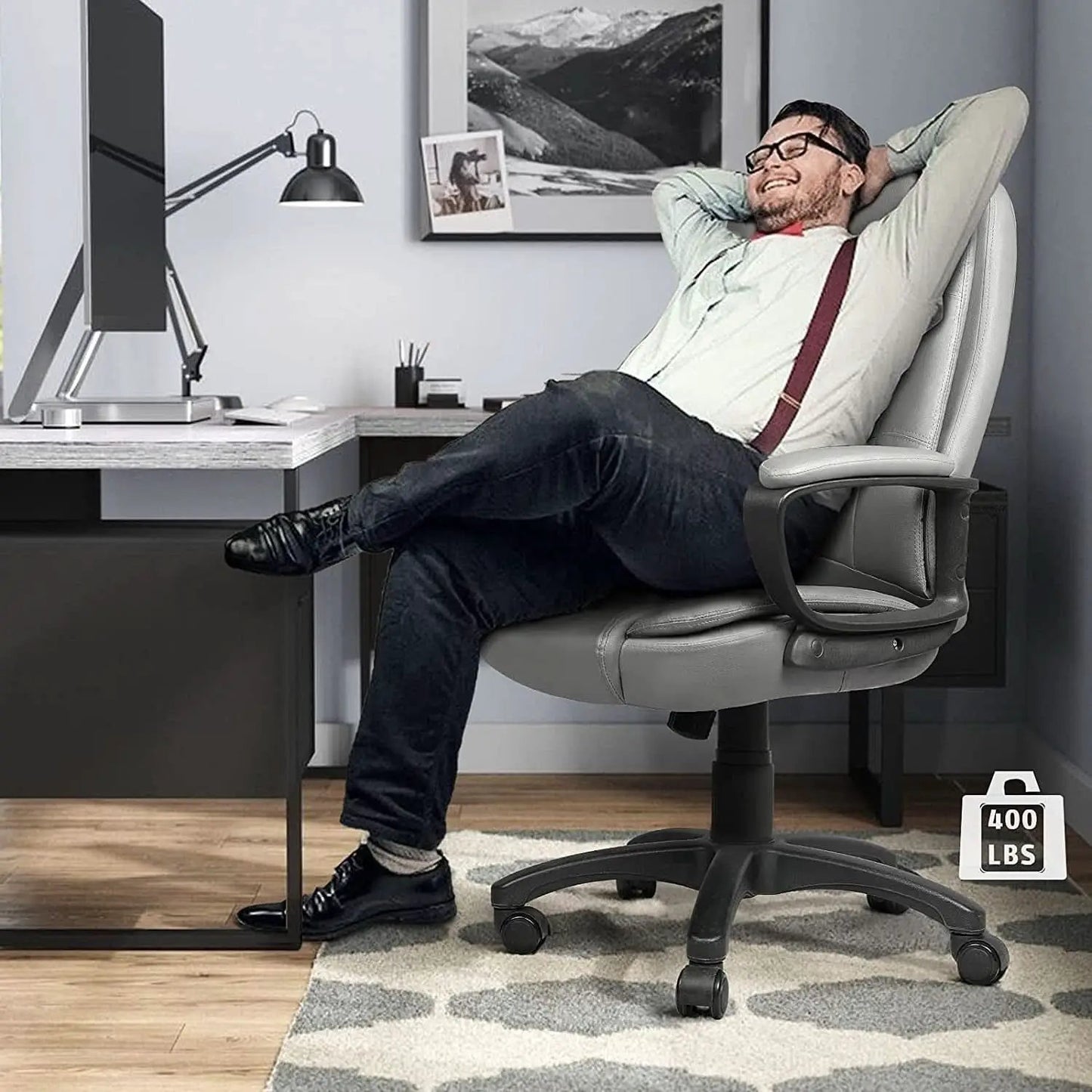 Ergonomic High Back Office Chair For Long Seating, Big Tall from PriceLows™