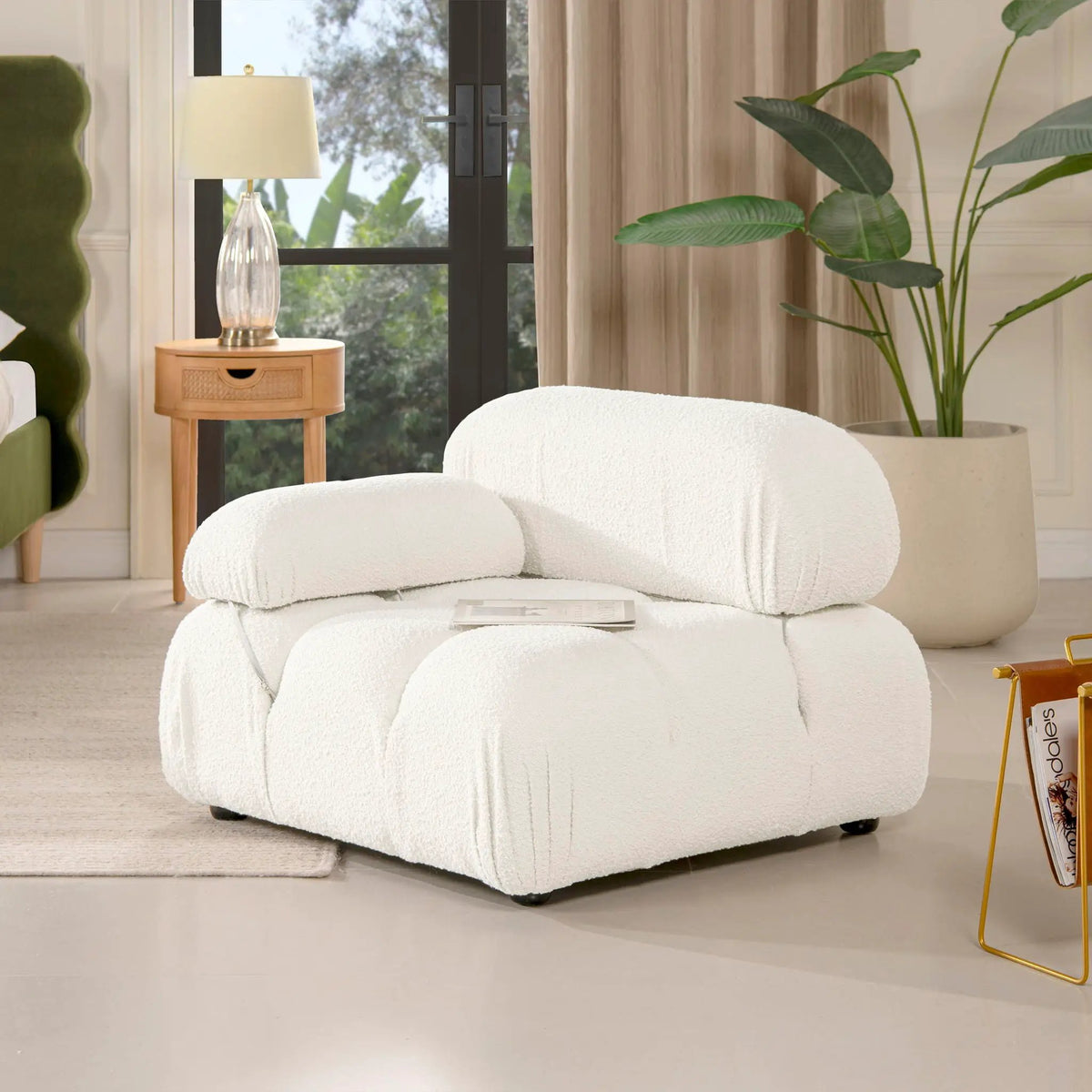 Marcel Bubble Modular Lounge Arm Chair | 15 Inch Low Seat | High-Density Foam | Modern Design