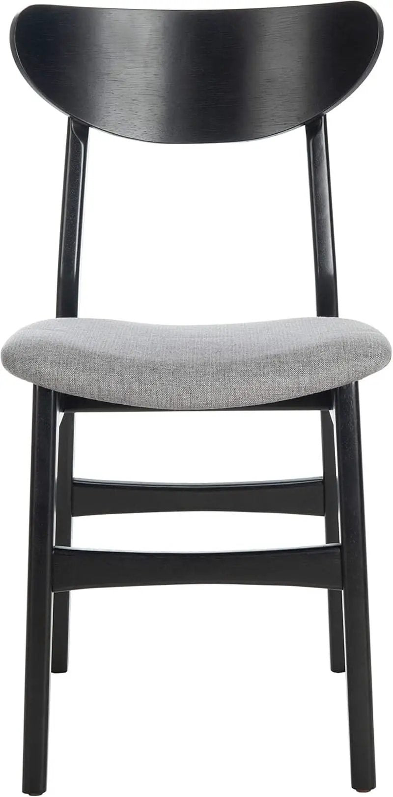 Home Lucca Retro Black And Grey Cushion Dining Chair Set 2 from PriceLows™