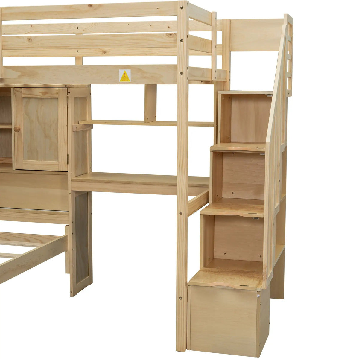 Loft Bed | Solid Pine Wood | Built In Desk | Side Storage