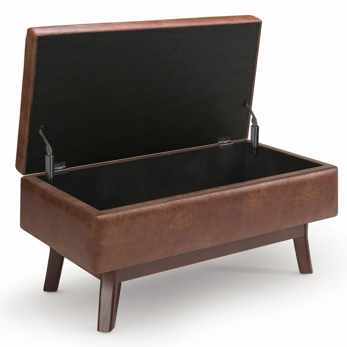 Storage Ottoman | Rectangular Design | Solid Wood Frame | Lift Top