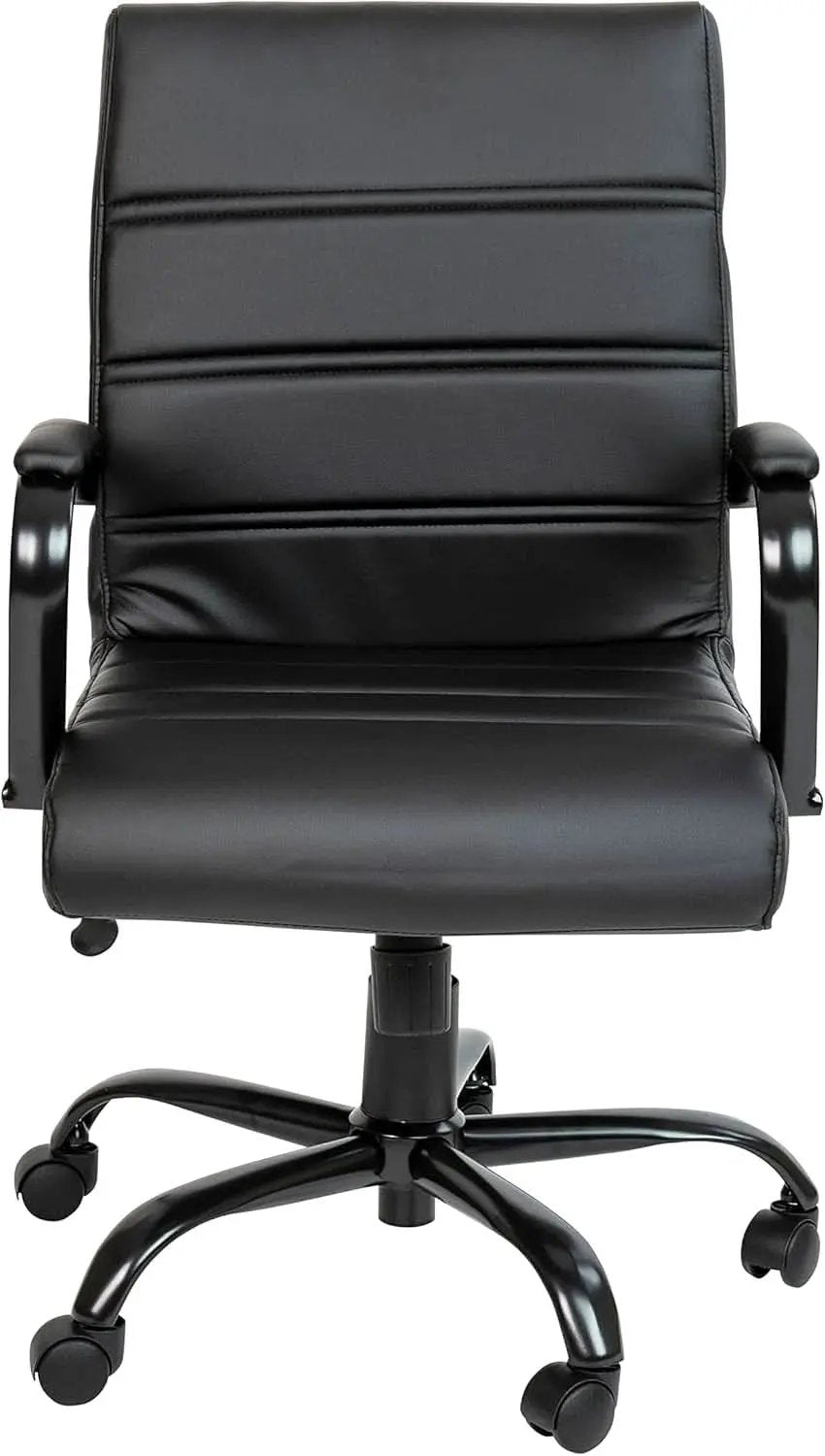 Black Office Chair With Adjustable Height And Padded Seat from PriceLows™