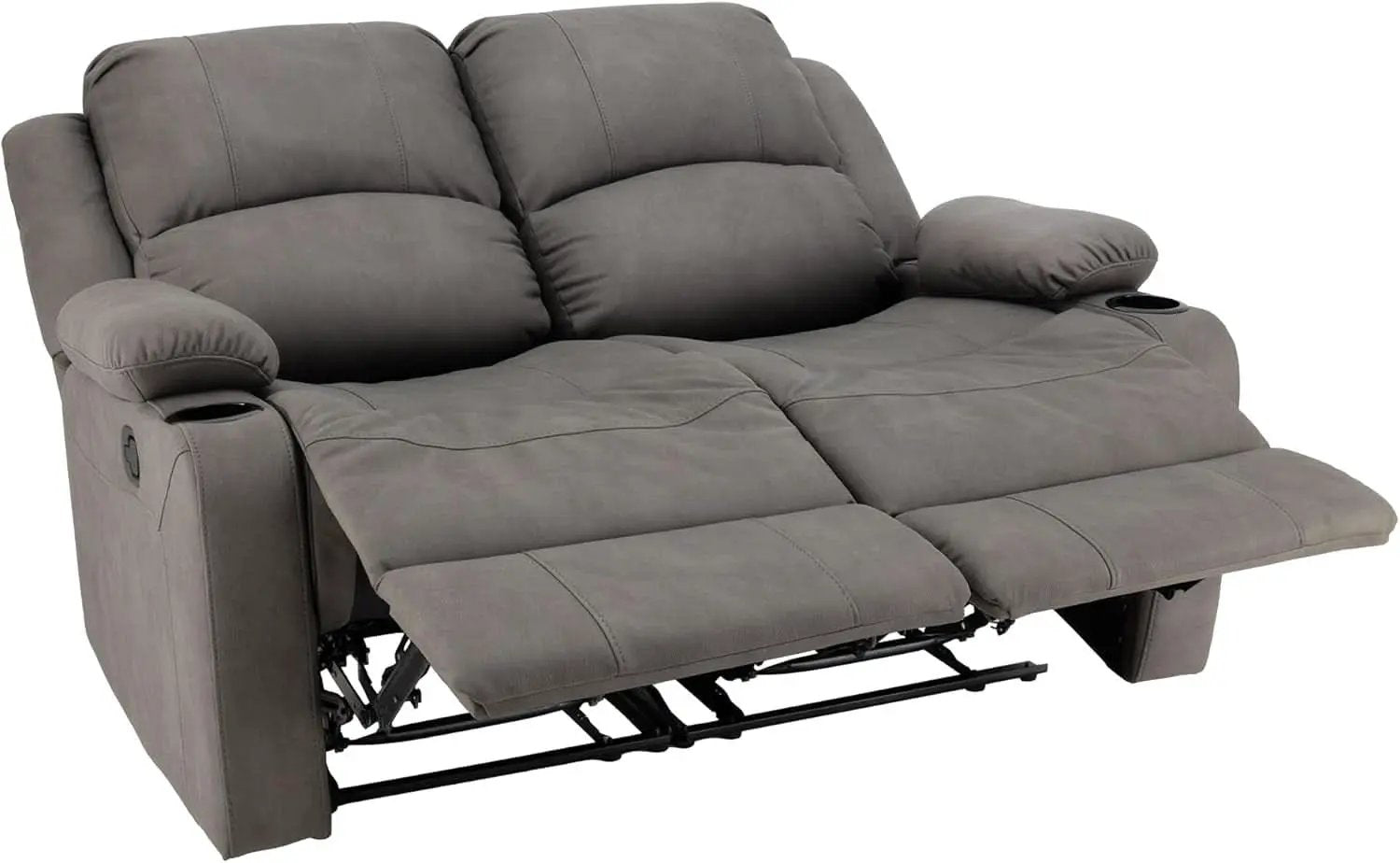 58 Inch Wall Hugger Double Recliner RV Theater Seats Slate from PriceLows™