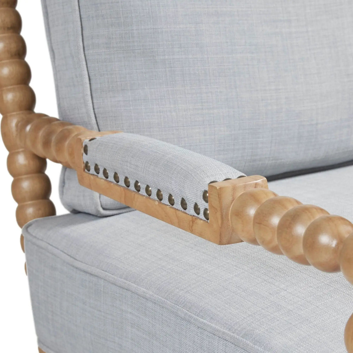 Madison Park Arm Chair | Open Back Spindle Design | Padded Armrests | Casual Style
