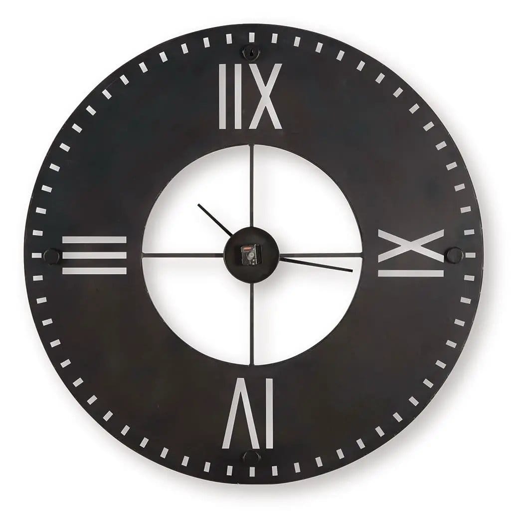 Lytle Wall Clock | 49.63 x 1.38 x 49.63 in | Metal | Antique Brown