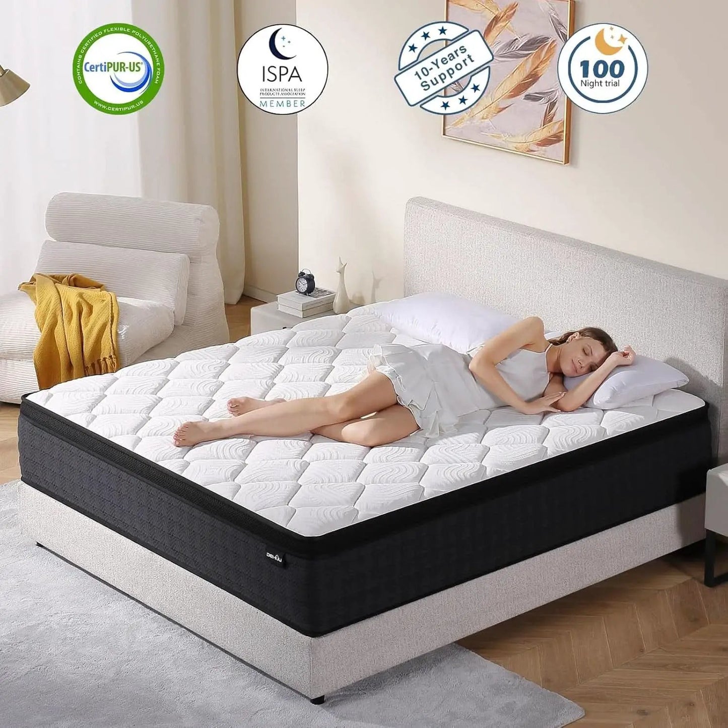 Full Size Hybrid Memory Foam Mattress Certipur Certified from PriceLows™