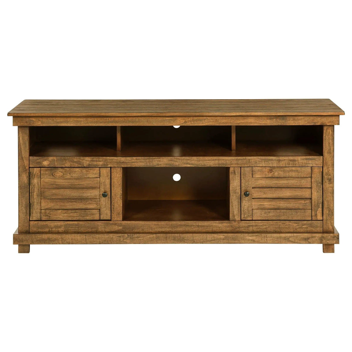 Payne 60-inch TV Stand Media Console Distressed | 60 x 16.25 x 27 in | Engineered Wood & Veneer | Brown