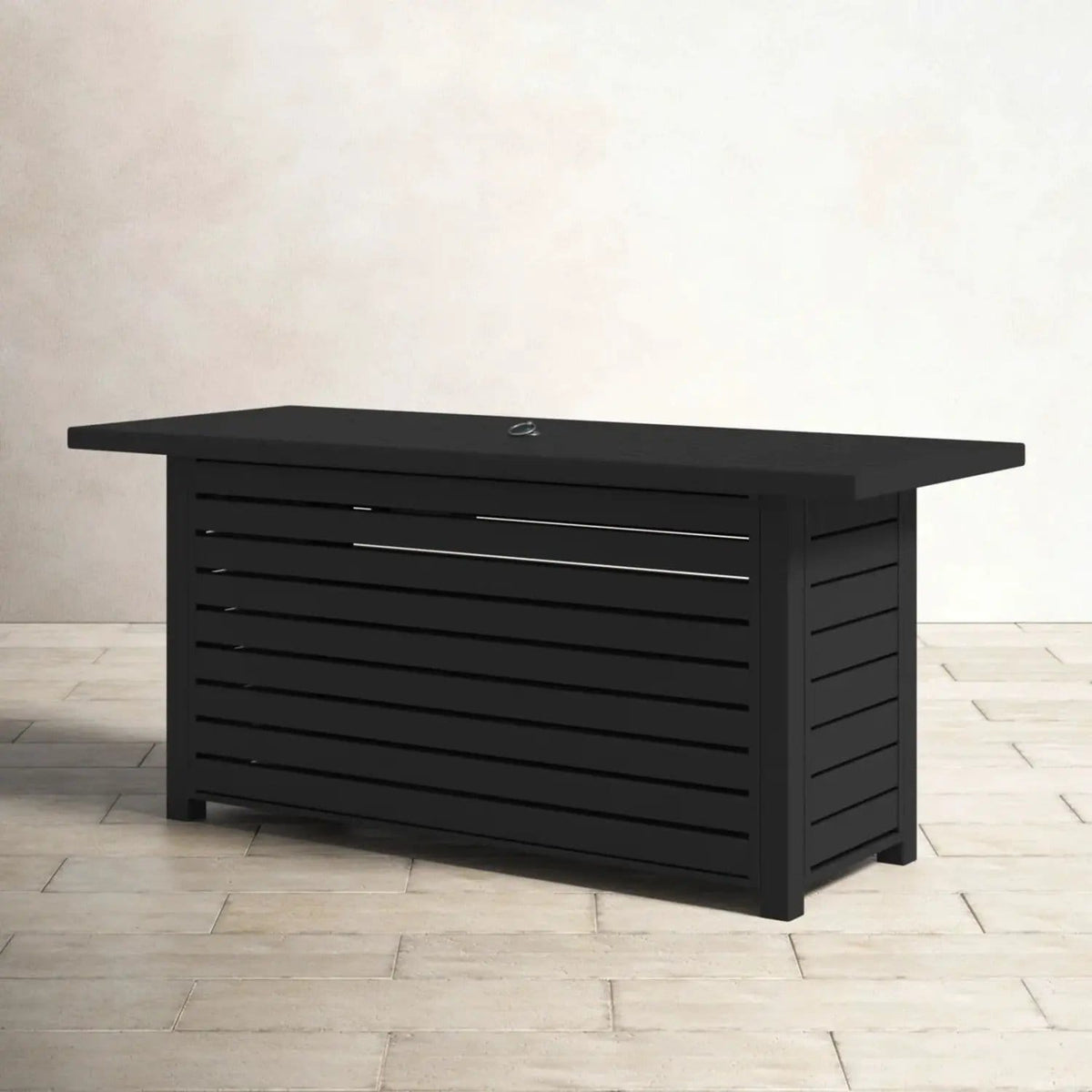 Outdoor Fire Pit Table | Propane Or Gas | Heat Resistant Glass Lid