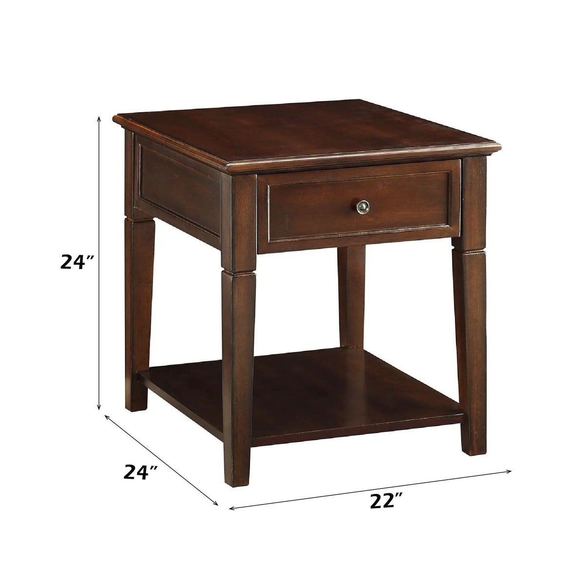 Malachi Table, Versatile Design | 24 x 22 x 24 in | Veneer & Wood | Living Room