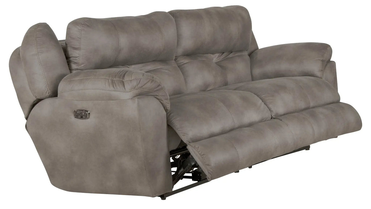 Ferrington Power Lay Flat Reclining Sofa with Power Adjustable Headrest & Lumbar | 2 Pieces | Polyester & Fabric | Living Room