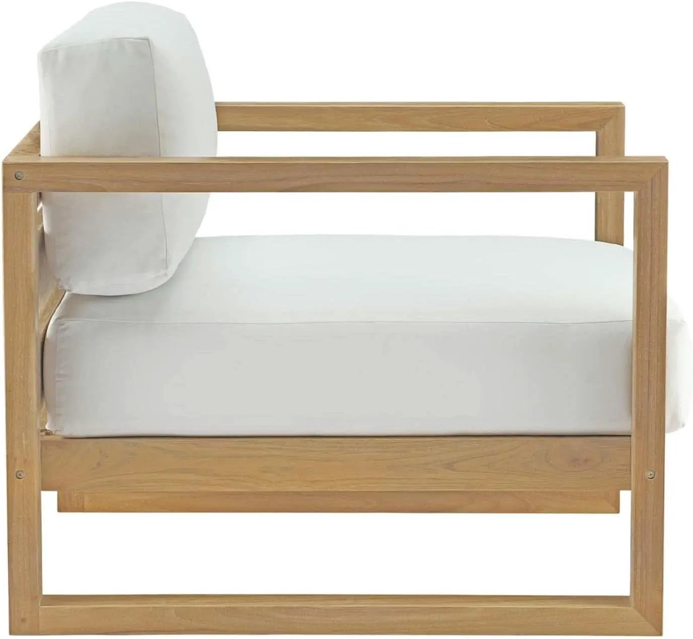 Natural White Teak Wood Outdoor 6-Piece Sectional Sofa Set from PriceLows™