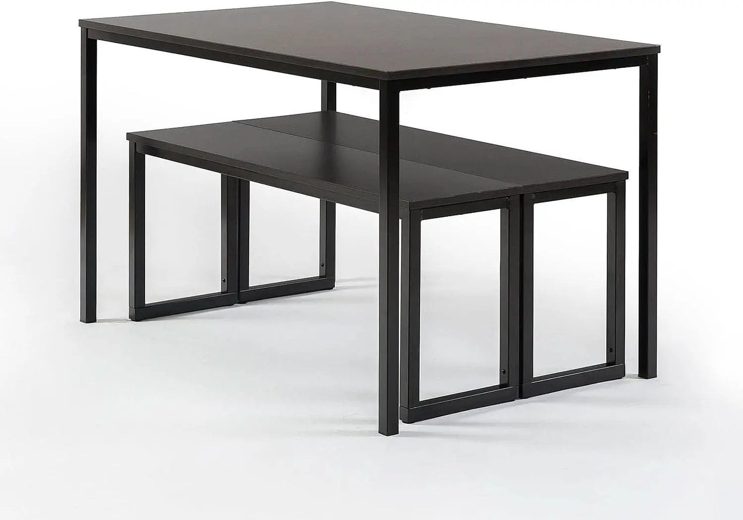 Espresso Textured Metal Frame Dining Table Benches from PriceLows™