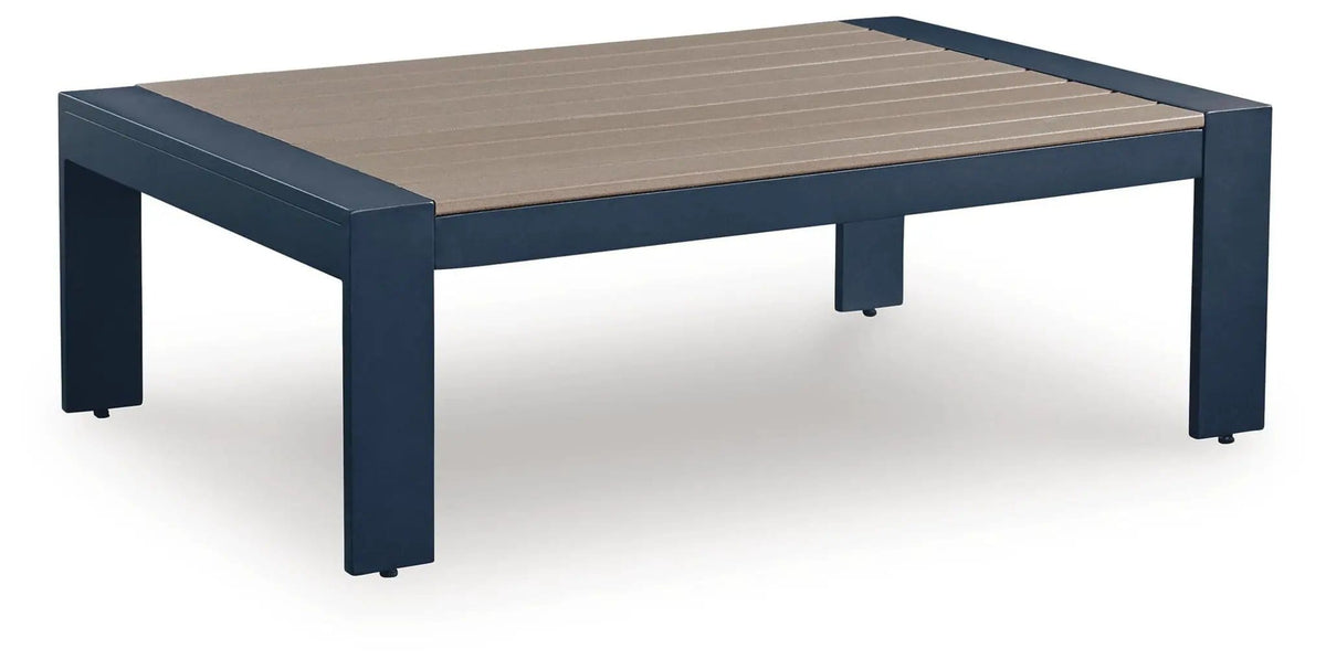 East Beach Blue Coffee Table | 2 Pieces | Wood | Rectangular Cocktail Table