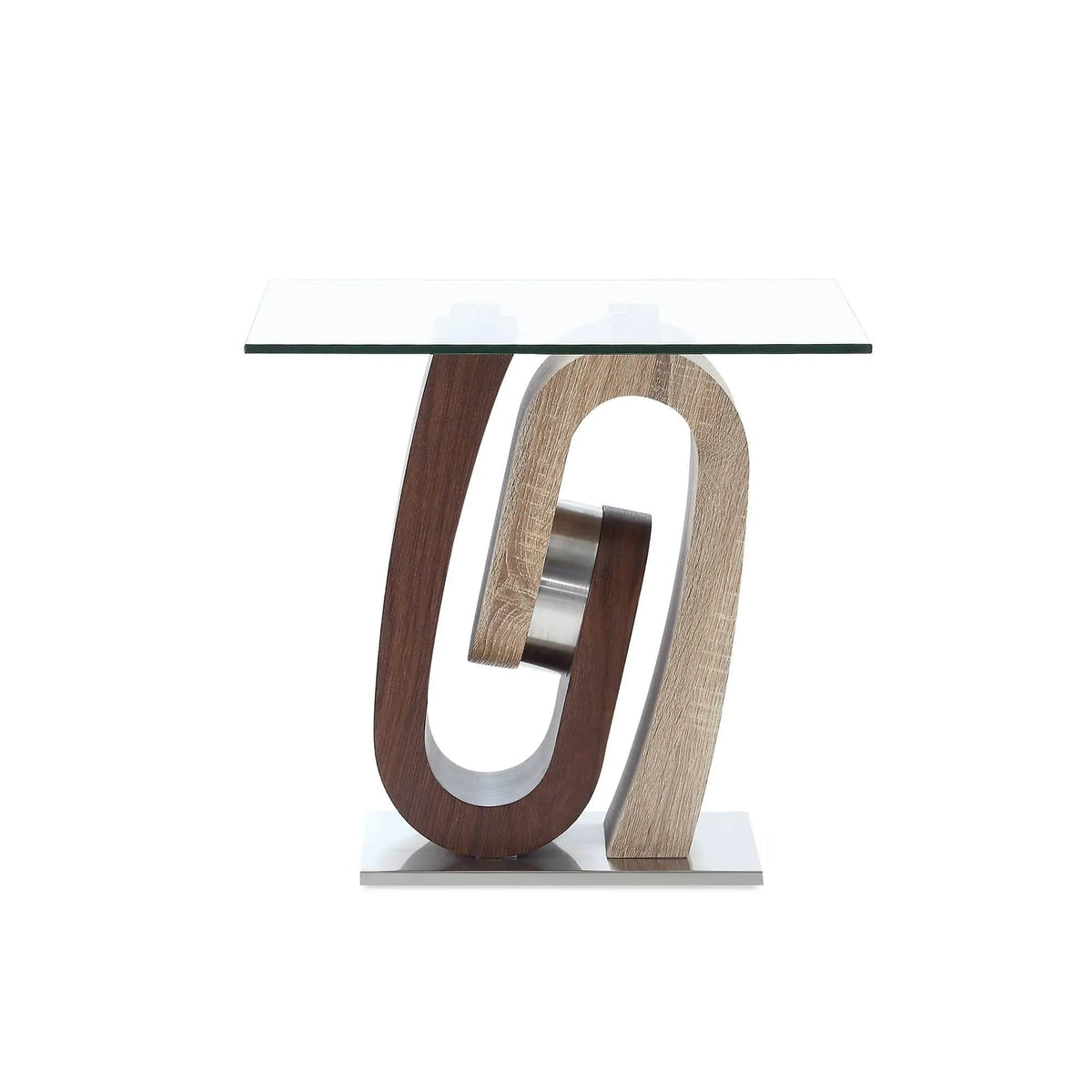 Chase End Table Contemporary Design | 2 Pieces | Solid Wood & Walnut | Living Room