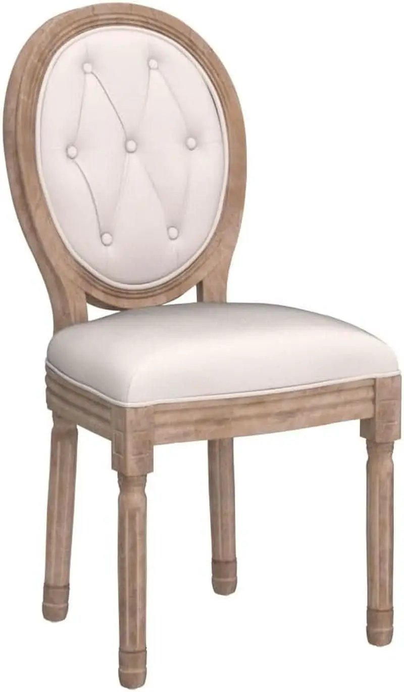French Country Dining Chairs Set Of 4 Louis Style With Curved Backrest from PriceLows™